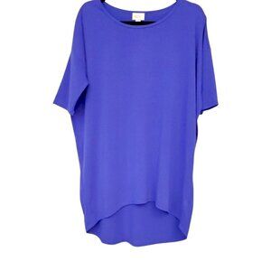 🏆120 LulaRoe Short Sleeve Crew Neck Oversized Purple Tunic Top